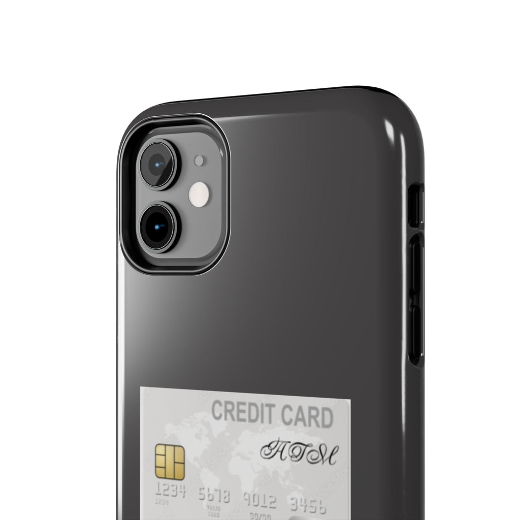 Addicted Credit Card Graphic Tough Phone Case — Minimal White Protective Cover