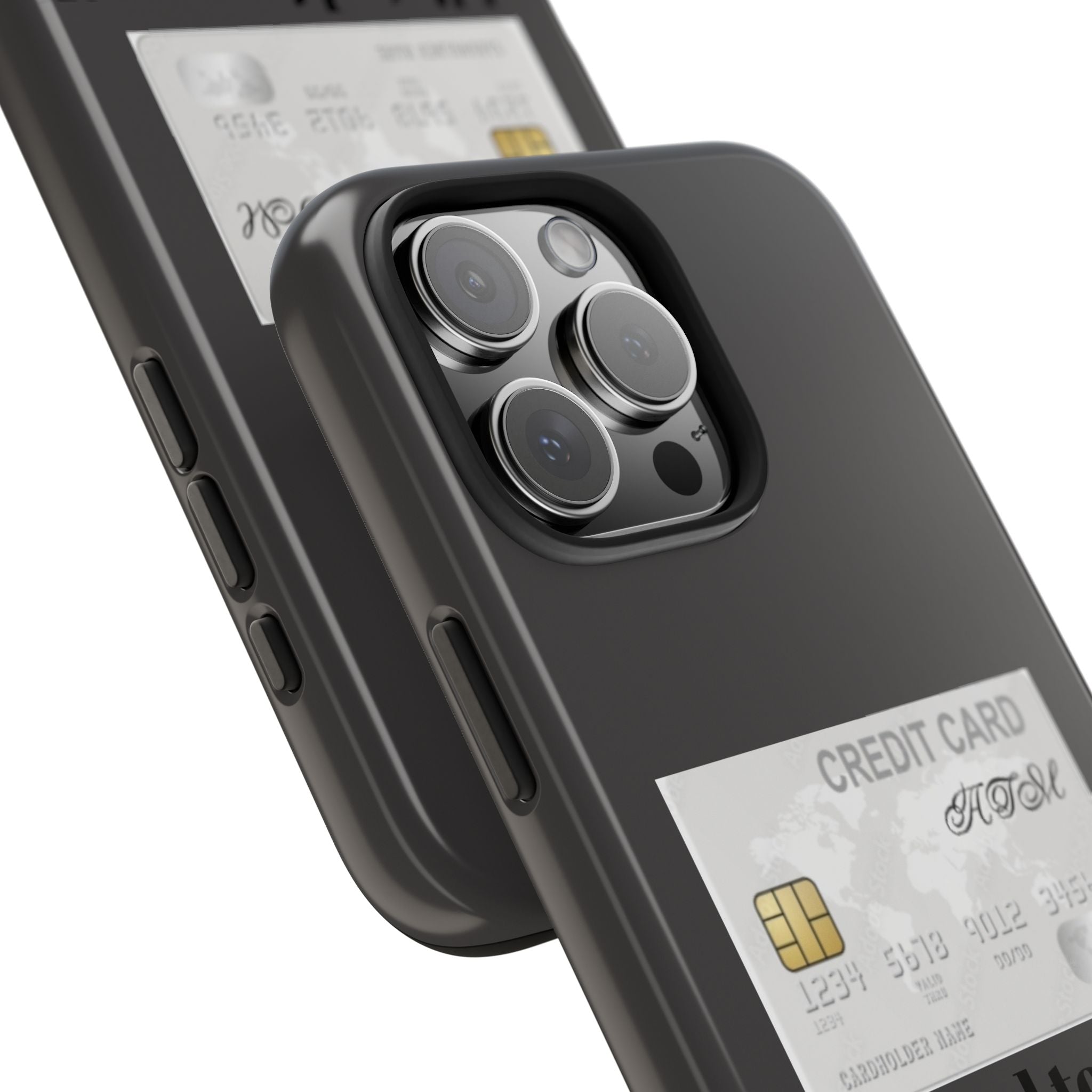 Addicted Credit Card Graphic Tough Phone Case — Minimal White Protective Cover