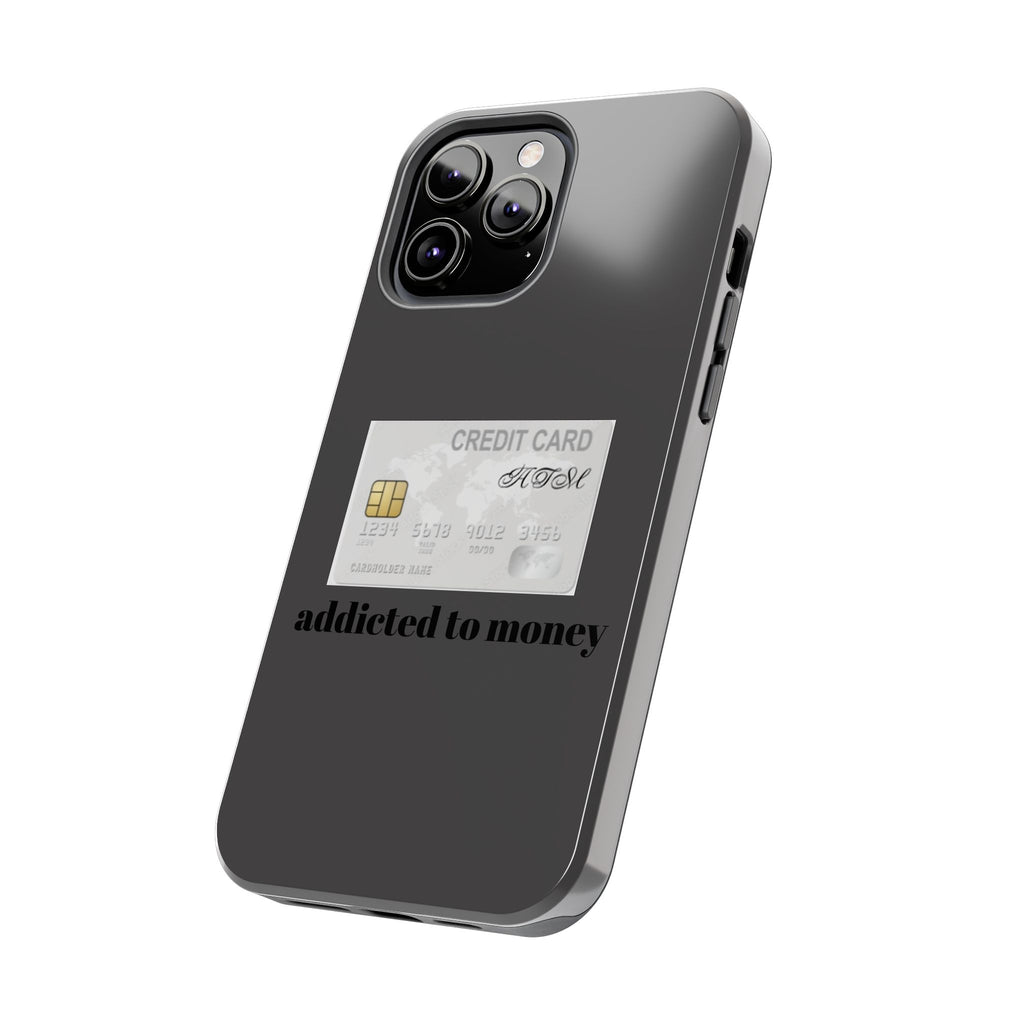 Addicted Credit Card Graphic Tough Phone Case — Minimal White Protective Cover