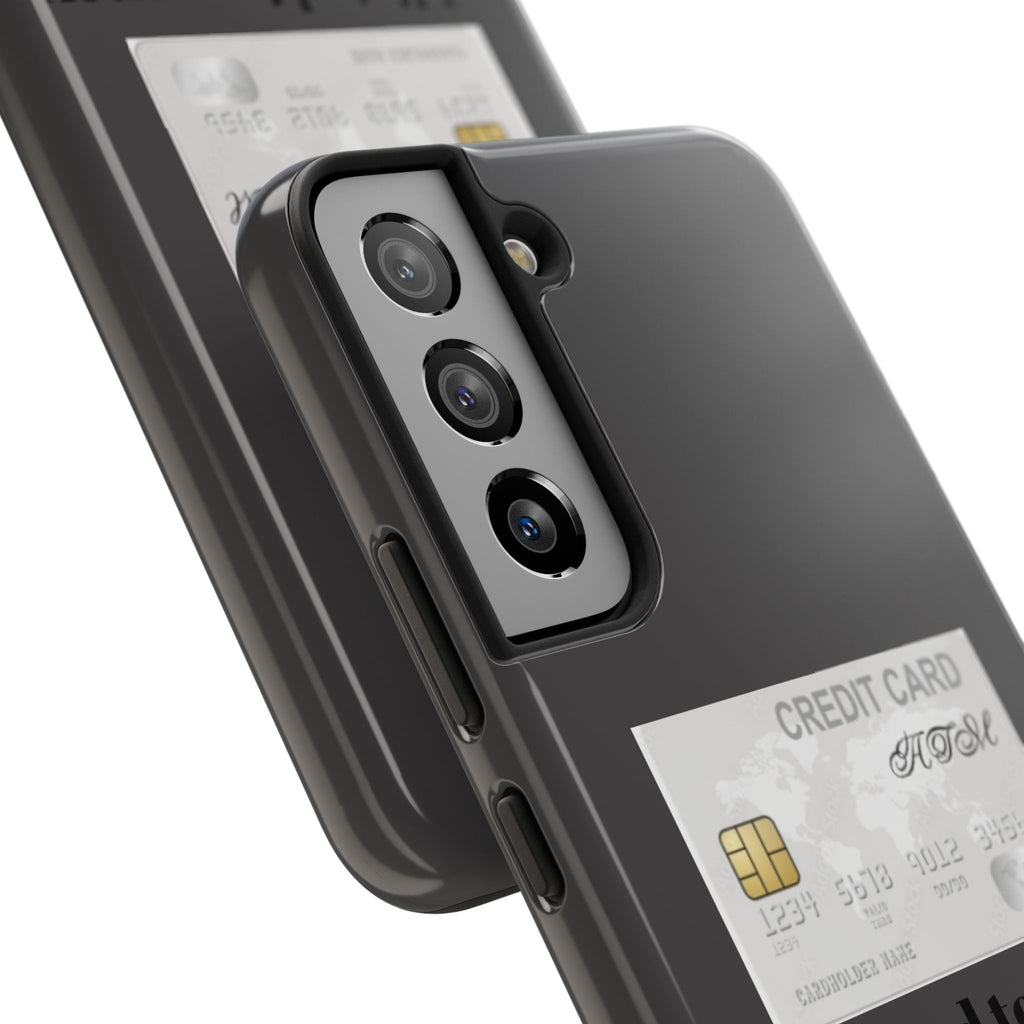 Addicted Credit Card Graphic Tough Phone Case — Minimal White Protective Cover