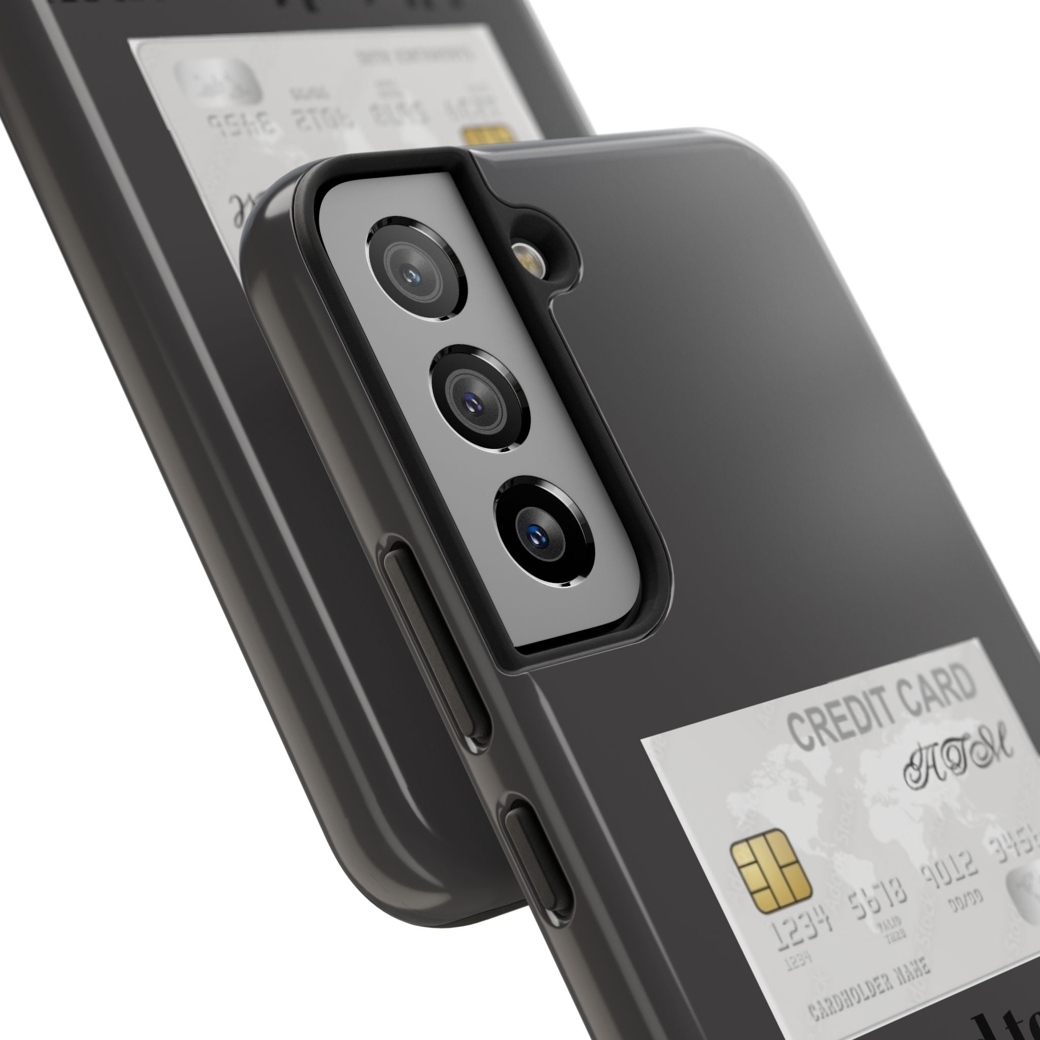 Addicted Credit Card Graphic Tough Phone Case — Minimal White Protective Cover