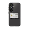 Addicted Credit Card Graphic Tough Phone Case — Minimal White Protective Cover