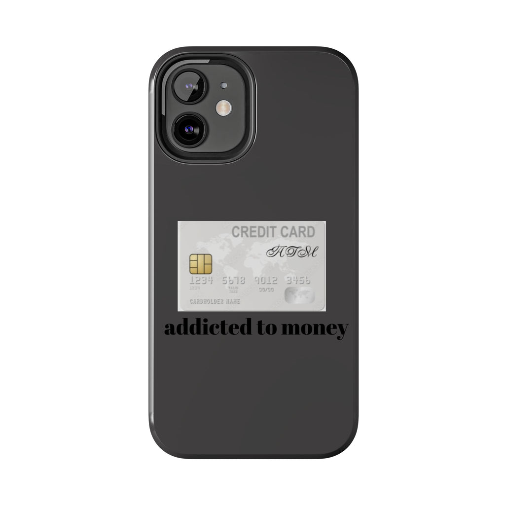 Addicted Credit Card Graphic Tough Phone Case — Minimal White Protective Cover