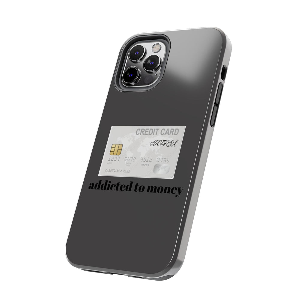 Addicted Credit Card Graphic Tough Phone Case — Minimal White Protective Cover