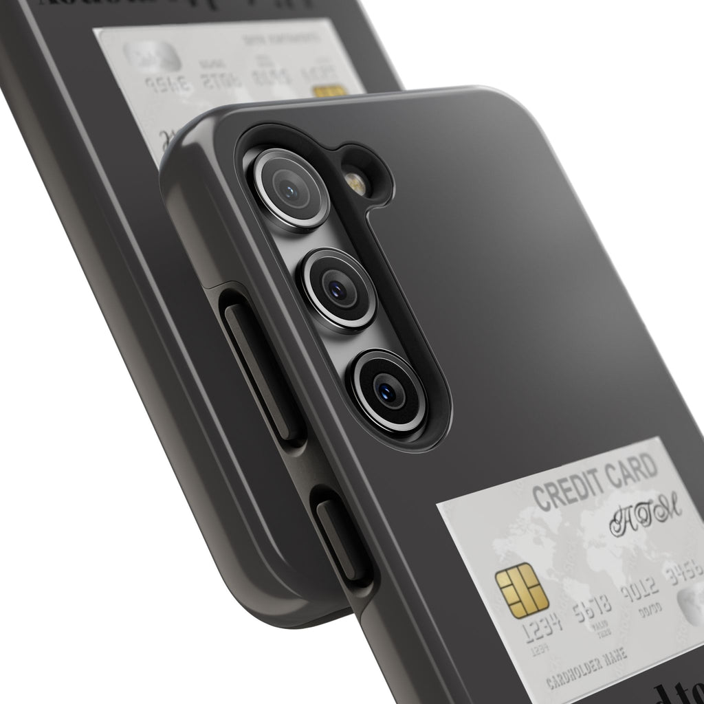 Addicted Credit Card Graphic Tough Phone Case — Minimal White Protective Cover