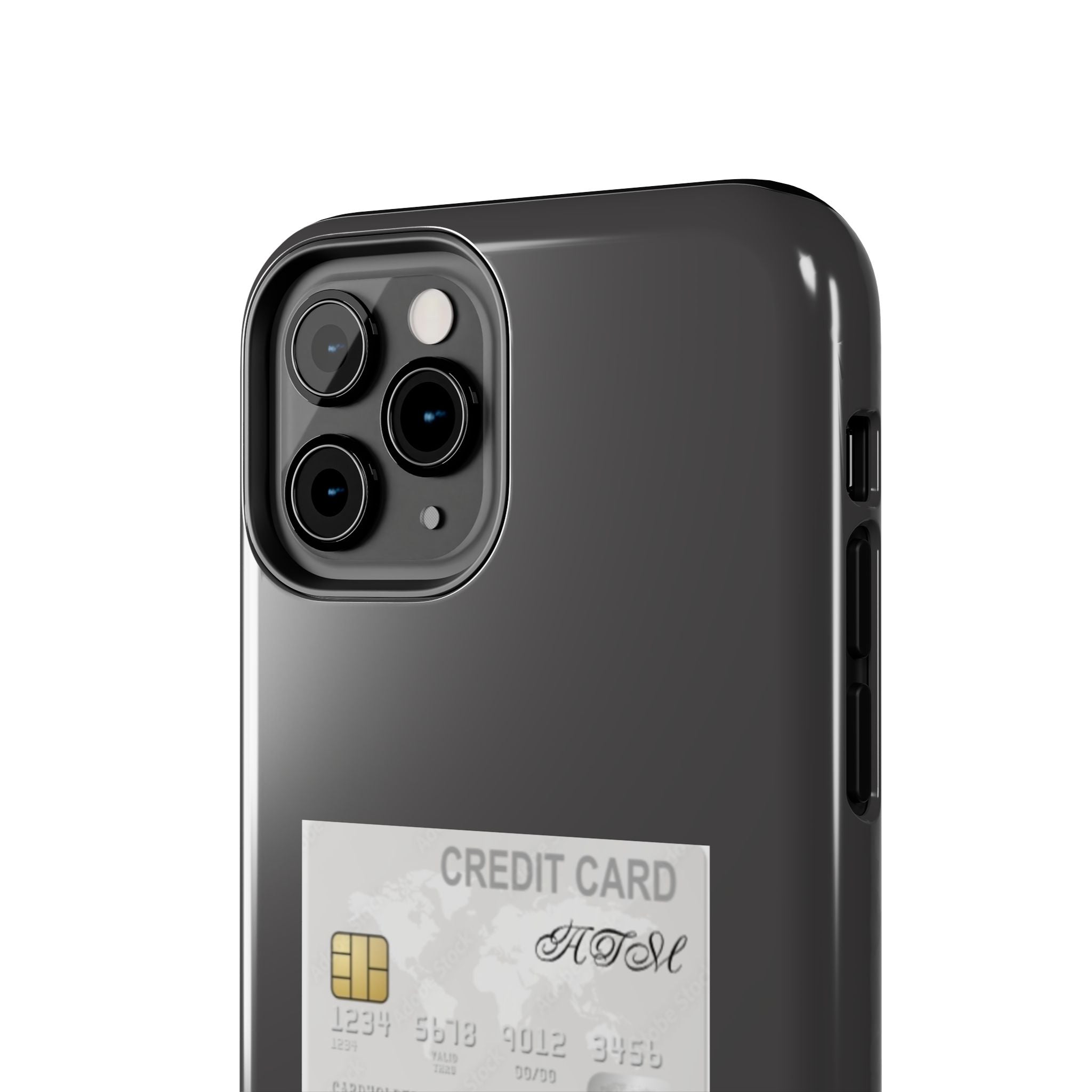 Addicted Credit Card Graphic Tough Phone Case — Minimal White Protective Cover