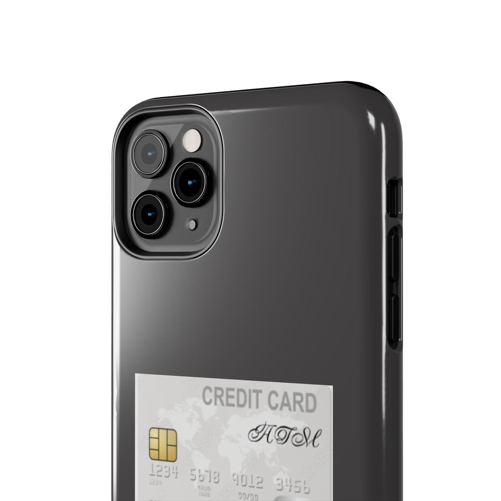 Addicted Credit Card Graphic Tough Phone Case — Minimal White Protective Cover