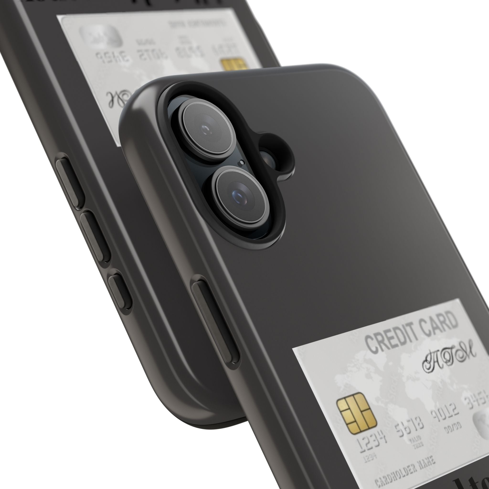 Addicted Credit Card Graphic Tough Phone Case — Minimal White Protective Cover