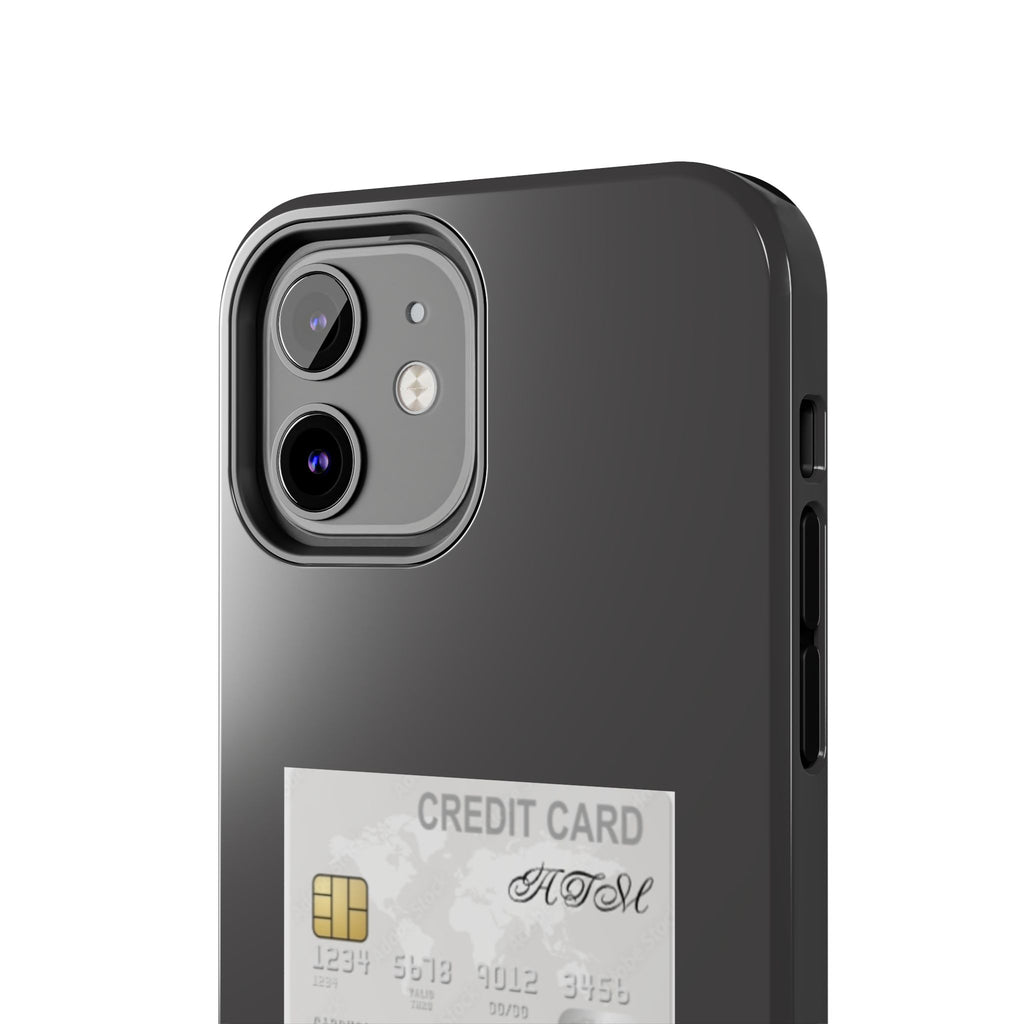 Addicted Credit Card Graphic Tough Phone Case — Minimal White Protective Cover