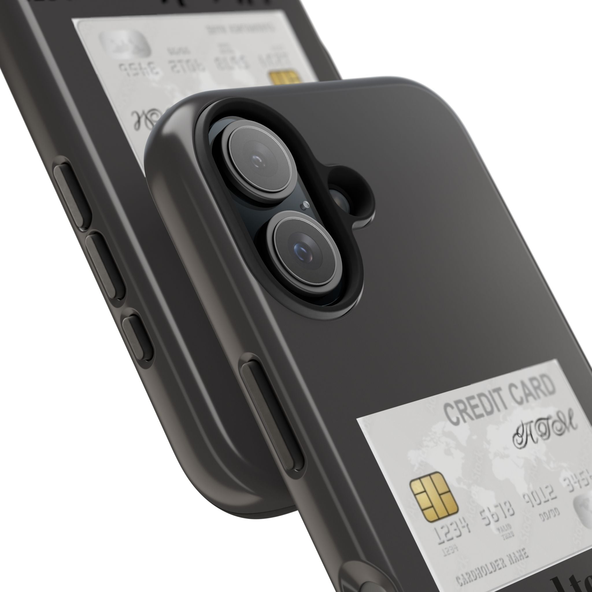 Addicted Credit Card Graphic Tough Phone Case — Minimal White Protective Cover
