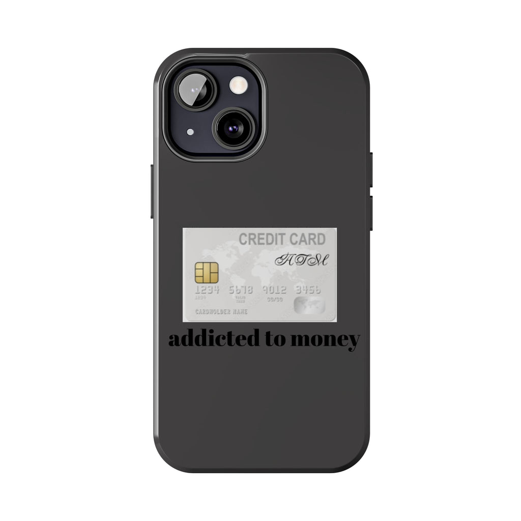 Addicted Credit Card Graphic Tough Phone Case — Minimal White Protective Cover