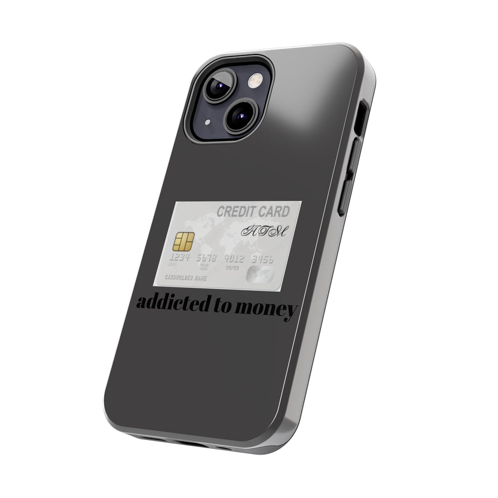 Addicted Credit Card Graphic Tough Phone Case — Minimal White Protective Cover