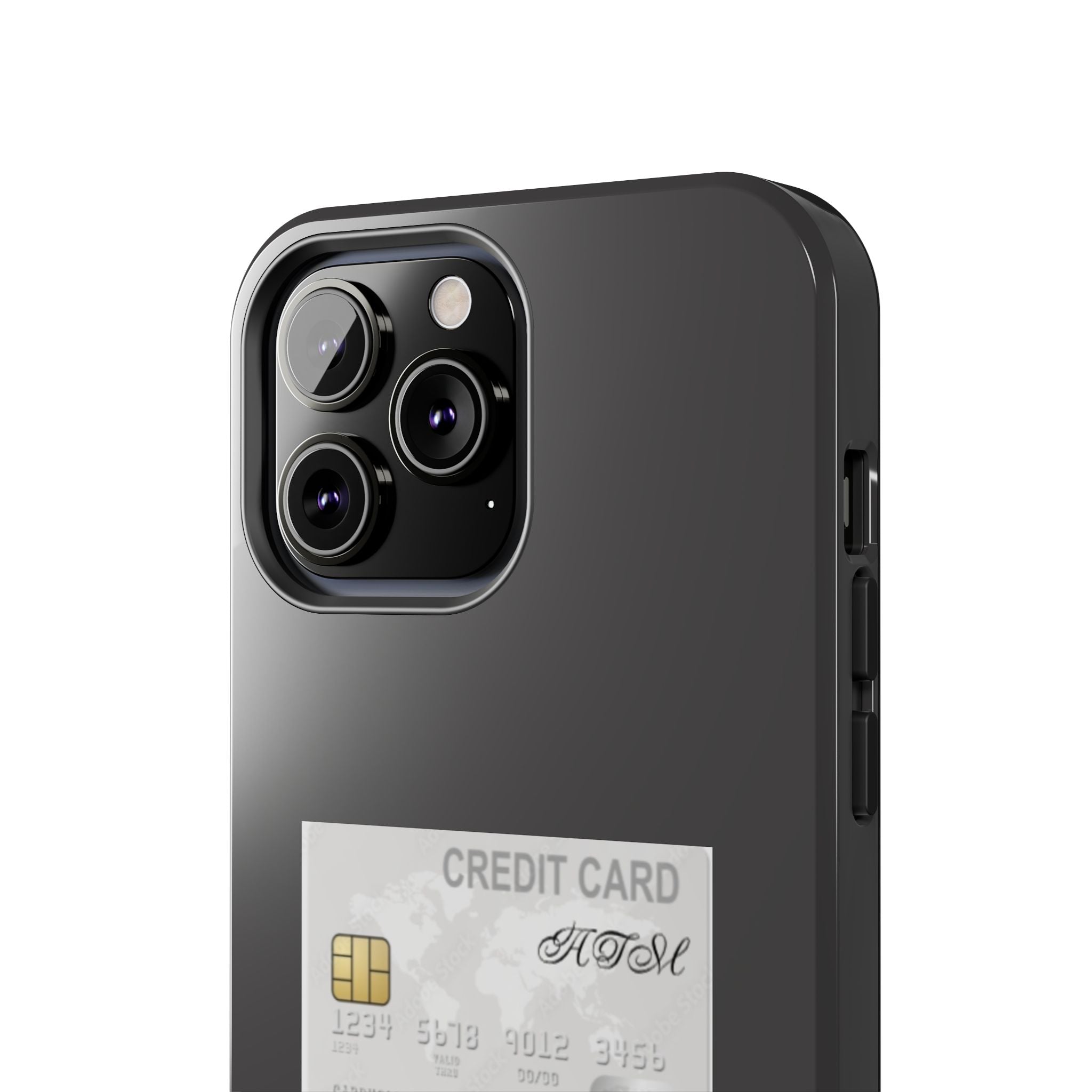 Addicted Credit Card Graphic Tough Phone Case — Minimal White Protective Cover