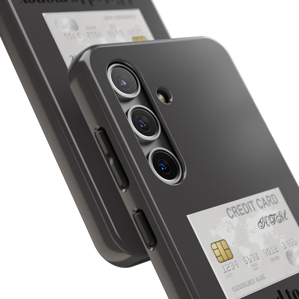 Addicted Credit Card Graphic Tough Phone Case — Minimal White Protective Cover