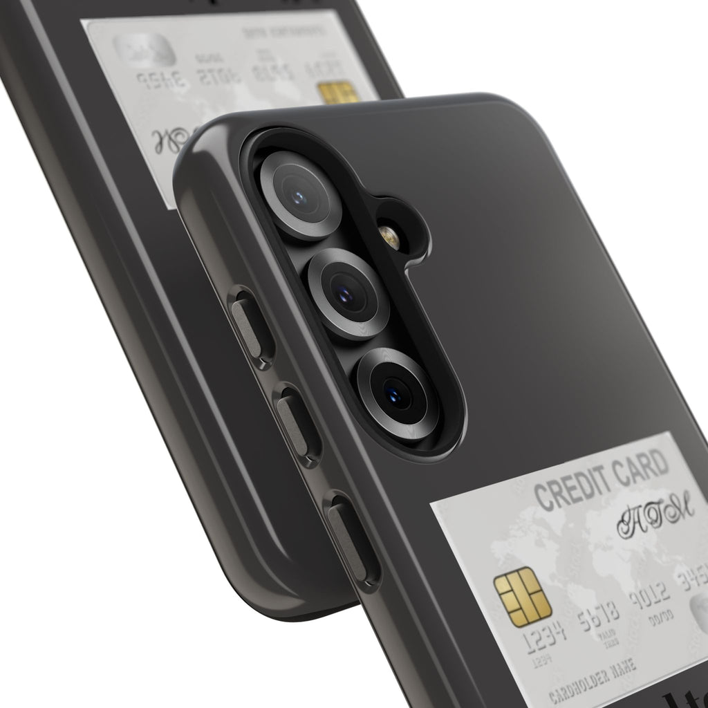 Addicted Credit Card Graphic Tough Phone Case — Minimal White Protective Cover