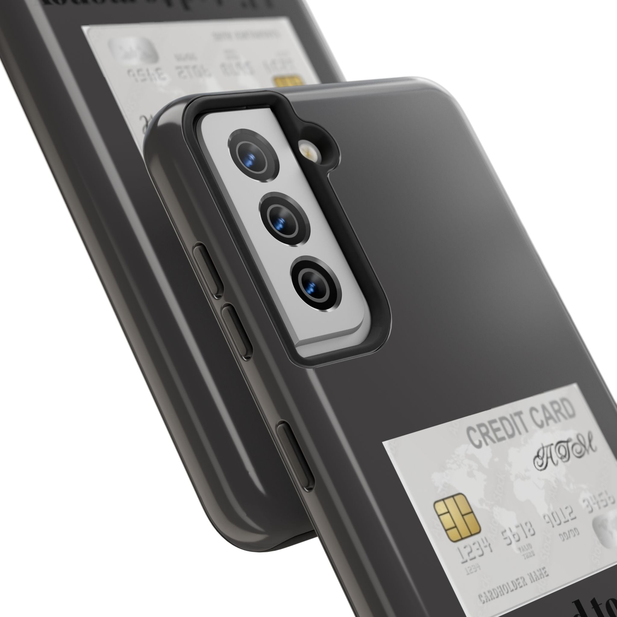 Addicted Credit Card Graphic Tough Phone Case — Minimal White Protective Cover