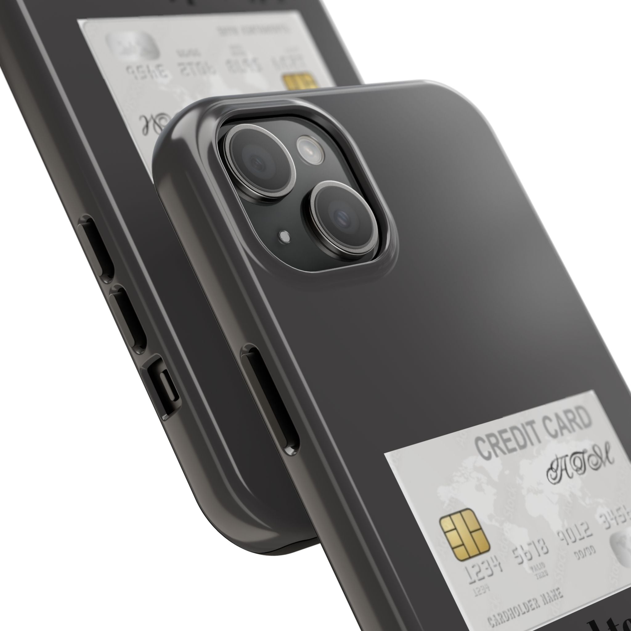Addicted Credit Card Graphic Tough Phone Case — Minimal White Protective Cover