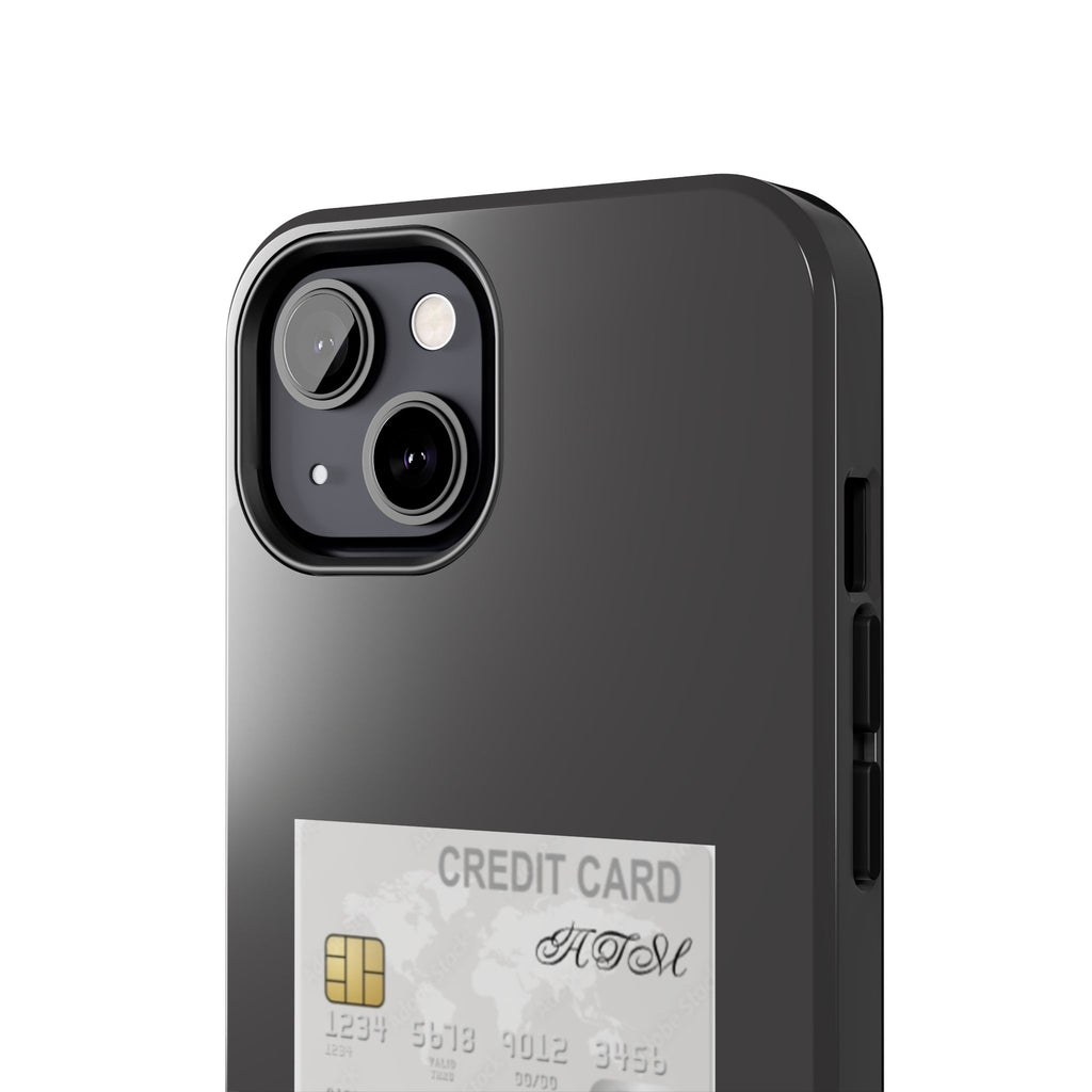 Addicted Credit Card Graphic Tough Phone Case — Minimal White Protective Cover