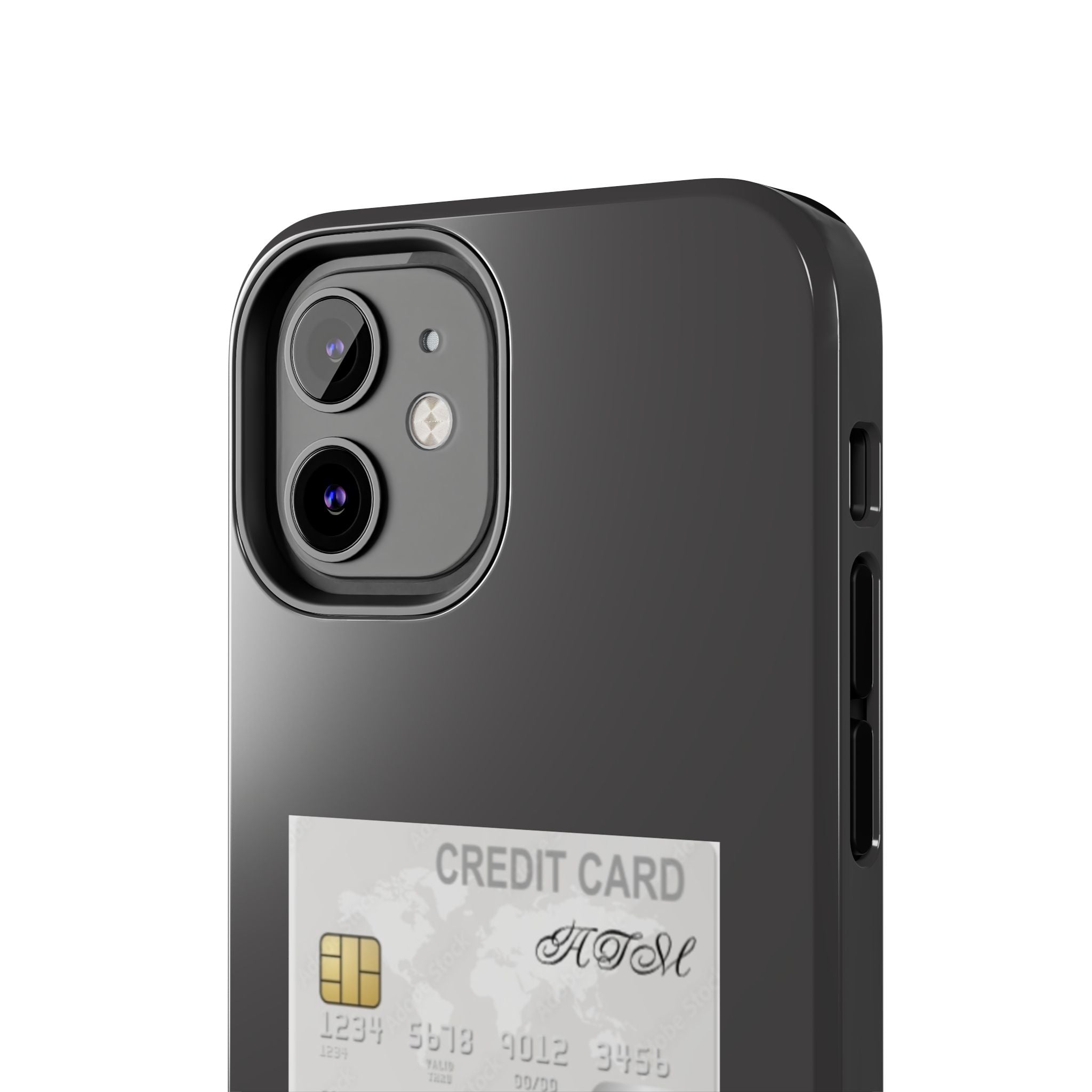 Addicted Credit Card Graphic Tough Phone Case — Minimal White Protective Cover