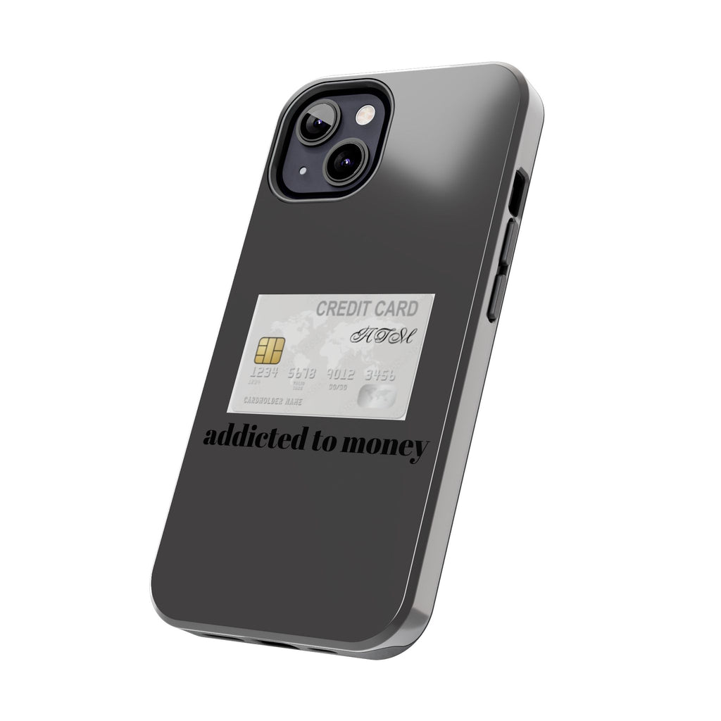 Addicted Credit Card Graphic Tough Phone Case — Minimal White Protective Cover