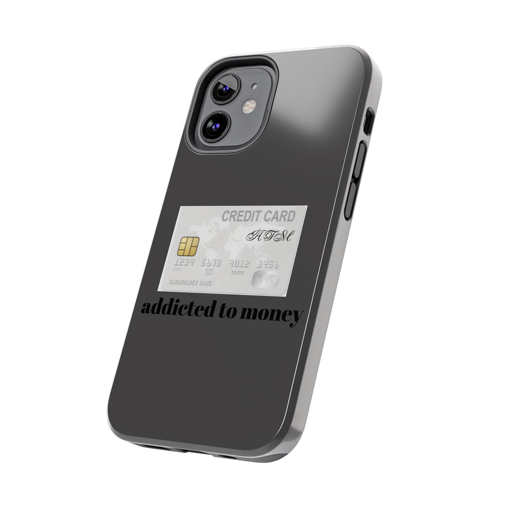Addicted Credit Card Graphic Tough Phone Case — Minimal White Protective Cover